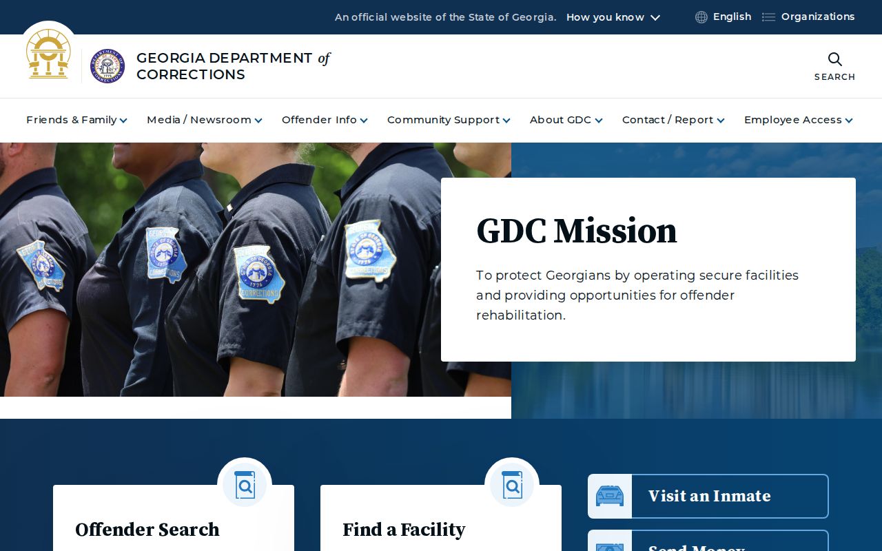 Georgia Department of Corrections released inmate authority page