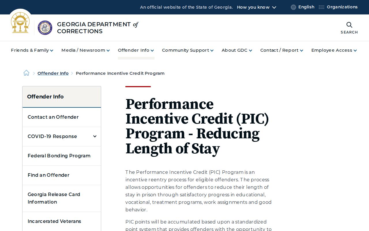 Georgia GDC Performance Incentive Credit projected release explanation